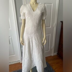 Elegant White Lace Dress/ Size XS